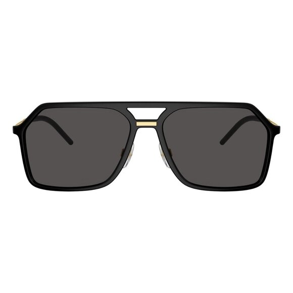 New Dolce & Gabbana Black Aviator DG6196 2525/87 Sunglasses Women - Picture 2 of 6